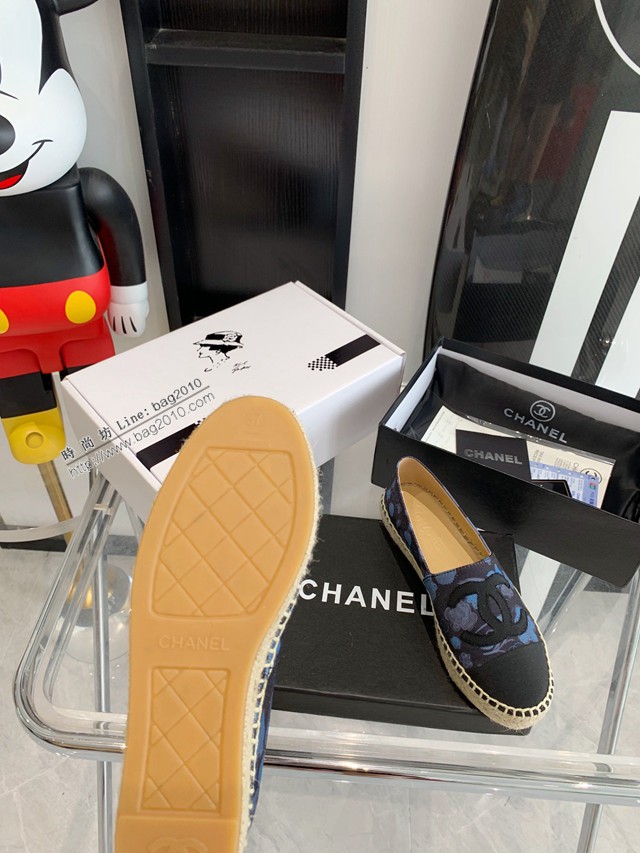 Chanel香奈兒漁夫鞋專櫃最新顏色漁夫鞋草編鞋 dx3222